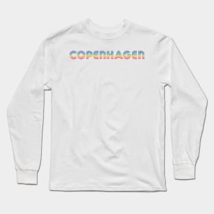 Copenhagen Pride Rainbow Font Long Sleeve T-Shirt